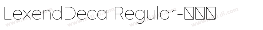 LexendDeca Regular字体转换